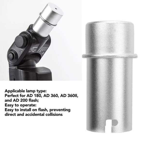 Bærbart blitsrørbeskyttelse i aluminiumslegering for AD 180 AD 360 AD 360II AD 200