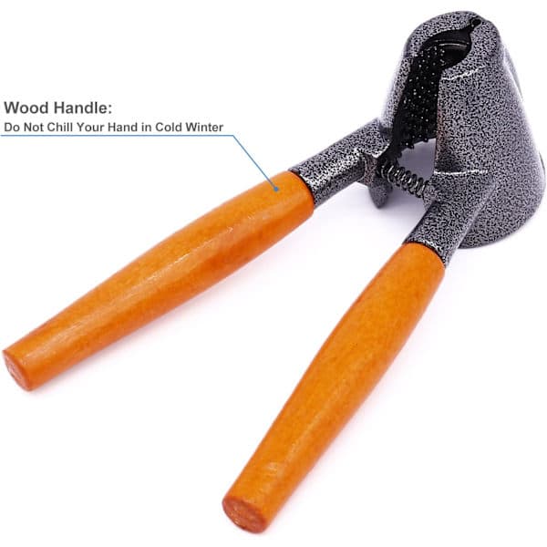 Heavy Duty Nutcracker Pecan Walnut Tong Opener Tool with Wooden Handle