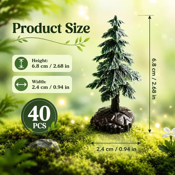 Minipuut 40 kpl muovinen joulukuusi