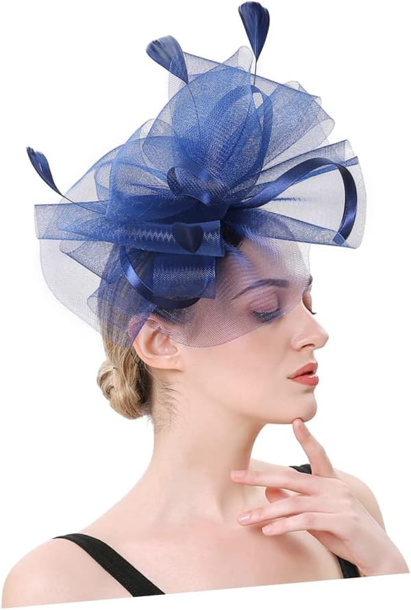 Hårbånd med netfascinator til bryllupper og fester Elegant teselskabshovedbeklædning