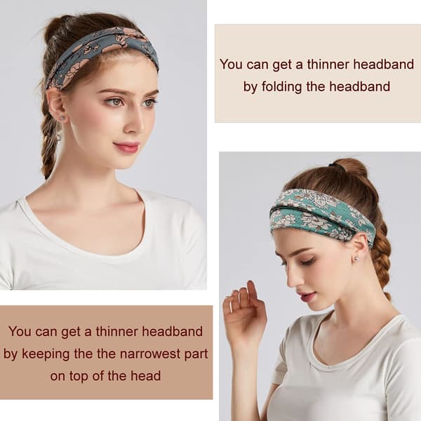 6-pak Boho Hårbånd til Kvinder - Trendy Brede Hårbånd til Yoga, Træning & Håraccessories