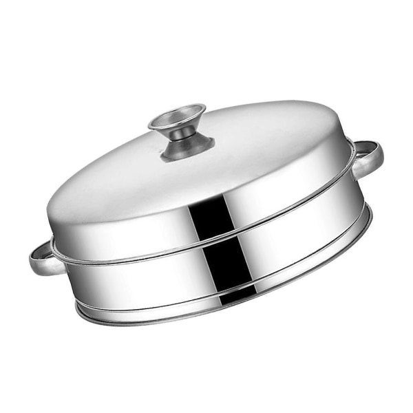 Asiatisk Mad Steamer Kurv Håndtag Bun Steamer Dampende Køkkenudstyr Rustfrit Stål Dampkurv Silver 16X16CM