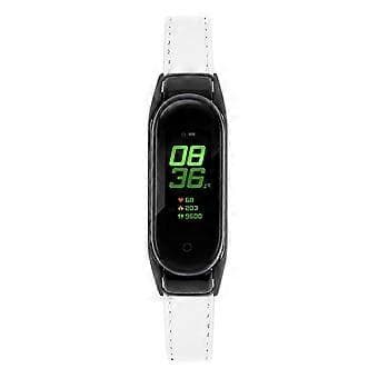 For Xiaomi Smart Band 8 Genuine Leather Strap with Black Watch Case Style A Style A
