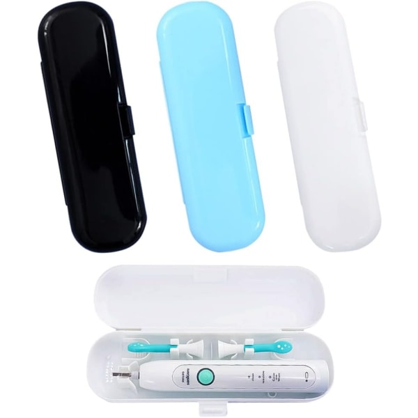 Hvit/blå/svart, elektrisk tannbørstekoffert 3 tannbørstekoffert Reisetannbørsteveske for Xiaomi/Borui/Gidi-serien,.