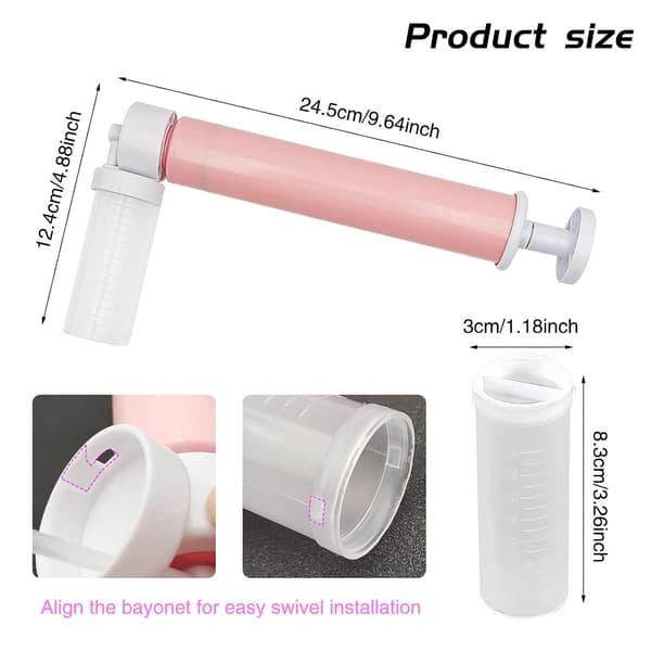 Manual Airbrush for Cake Decoration, DIY Baking Cake Airbrush Pump Decorating Tool Cake Spray Gun Kit