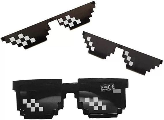 Cool 3 Bit Pixelerede Solbriller Briller Mosaik Pixel Solbriller Professionel