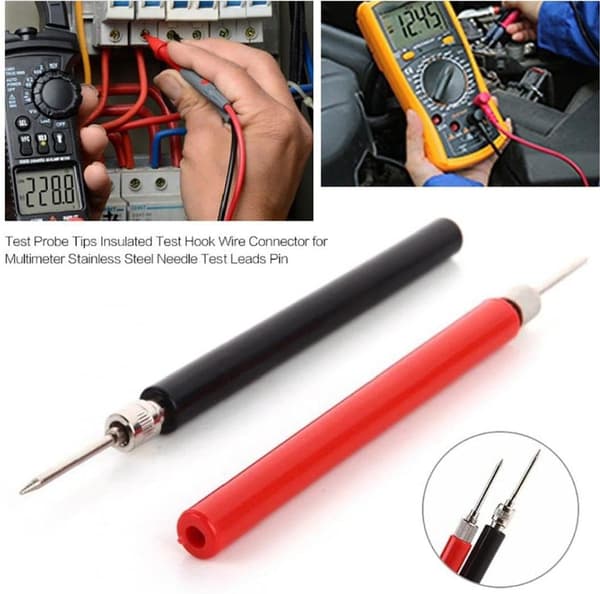 Multimeter -teststift 4pcs 2mm Testsonden Nadelspitze Edelstahlstift -stiftsonden Für Voltmeter -