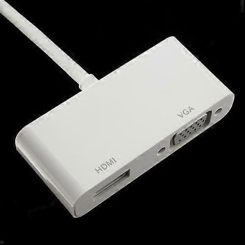 2-i-1 Mini DisplayPort til HDMI & VGA Adapterkabel til Apple MacBook Pro Air