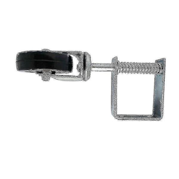 4 inch Heavy Duty Rubber Cushioned Spring Loaded Gate Door Wheel Roller Caster with Spring for Home Gate (1 pc, Black)