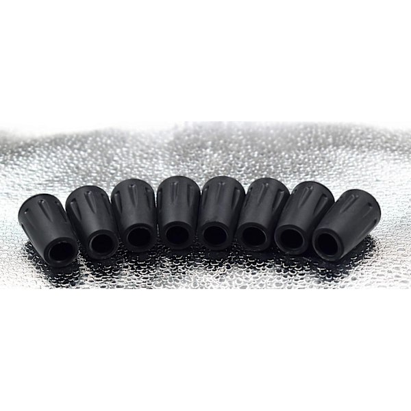 Gummipuder (Pakke med 10) Udskiftning til Vandring, Vandreture, Foldbare Vandrestave (Sort)