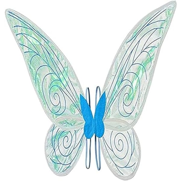 Voksne fe-vinger, skinnende gennemsigtige prinsesse-vinger, englevinger velegnet til Halloween-kostume-påklædning