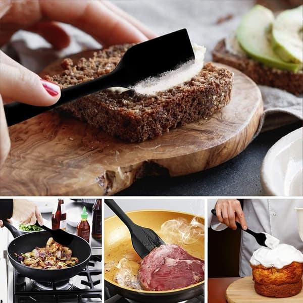 Silicone Spatula, Heat Resistant, Non-Stick Baking Tool Kitchen Utensil, for Cooking, Baking and Mixing