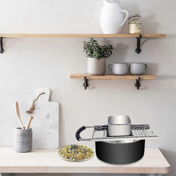 Stainless Steel Spätzle Maker with Comfortable Rubber Handle for Dumplings and Noodles