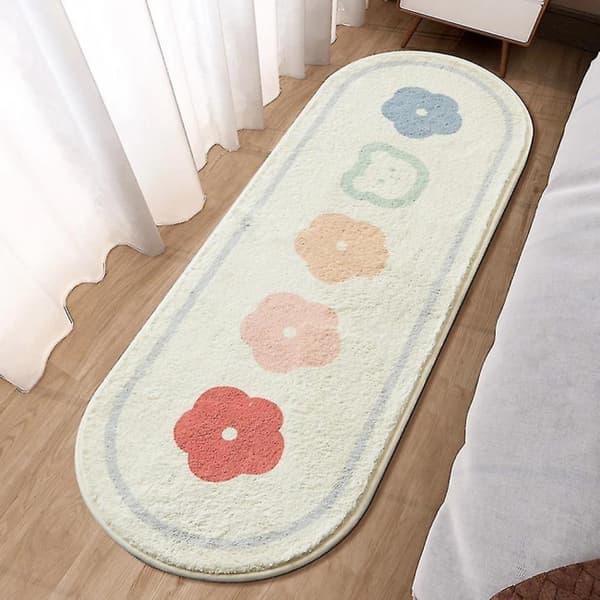 Soft and Fluffy Bedside Rug, Cute Bedside Mat, Non-Slip Play Mat for Kids