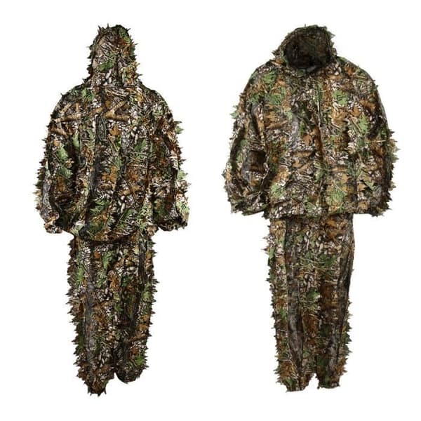 Ghillie-drakt i skogsmønster - Slitesterkt polyesterstoff - Elastisk midje - Voksne | 160-185 cm