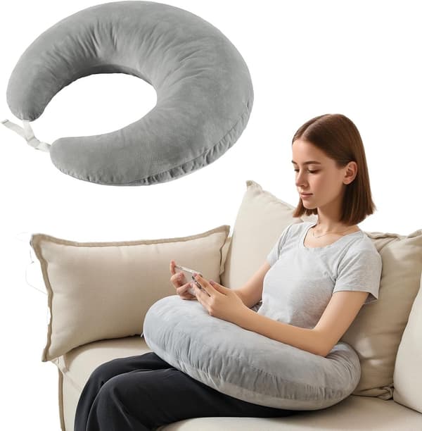U-formad läskudde 68x50x20 cm Multifunktionell för säng soffa virkning