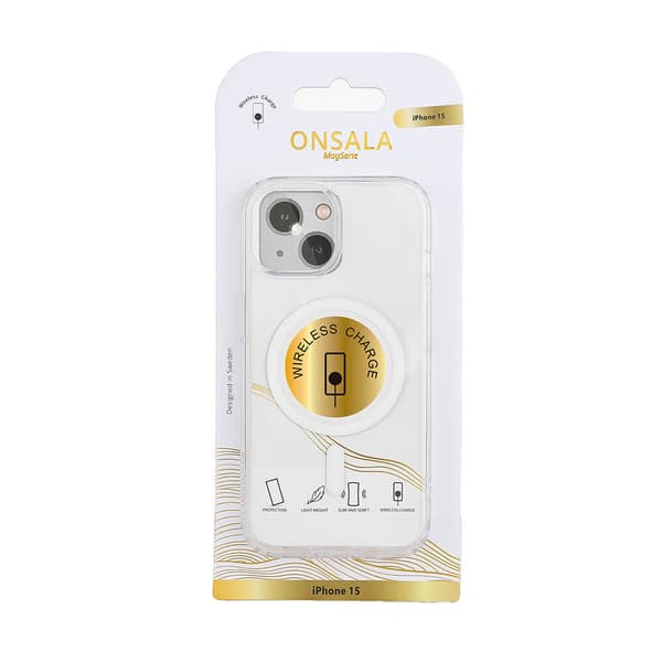 Mobilskal TPE/PC MagSeries Transparent - iPhone 15 Rosa