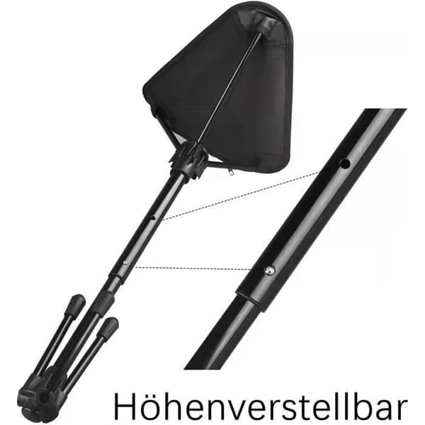 10 stk. sammenklappelig teleskopskammel - Justerbar højde 60-79 cm - Bæreevne op til 150 kg - Sort