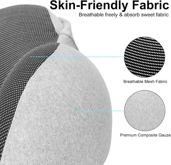 Amazon Brand - Rejsepude, Memory Foam Rejsepude, Hætte