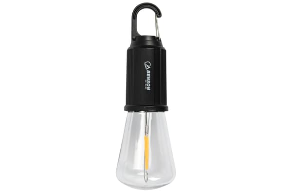 Campinglampe med karabinkrok oppladbar