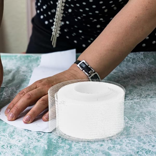 Polyester hestehårflette elastisk nett 5 cm bredt stivt korsettbånd for håndverk, søm og bryllupsdansedress