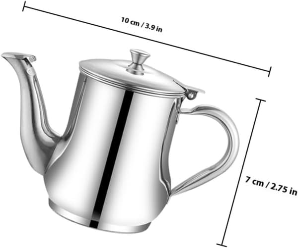 18oz Oljedispenser i rustfritt stål Kompakt Eddikdispenser med lokkdesign og glatt bunn
