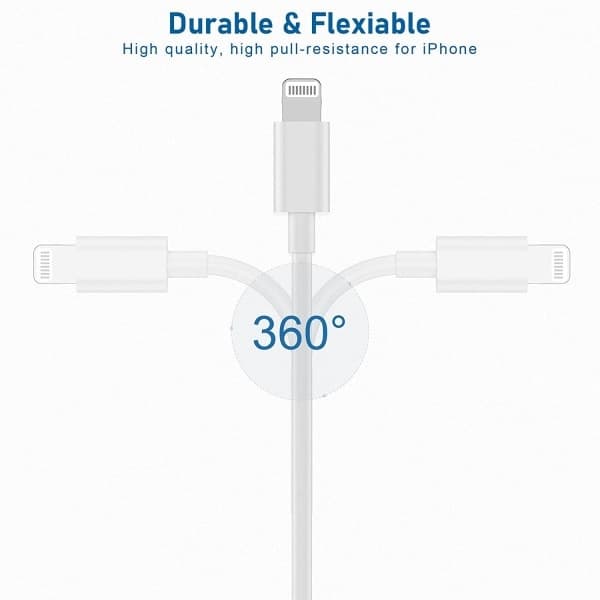 CDQ Kompatibel med iPhone-oplader USB-C - Kabel / Ledning - 20W - Hurtigoplader 4-pak