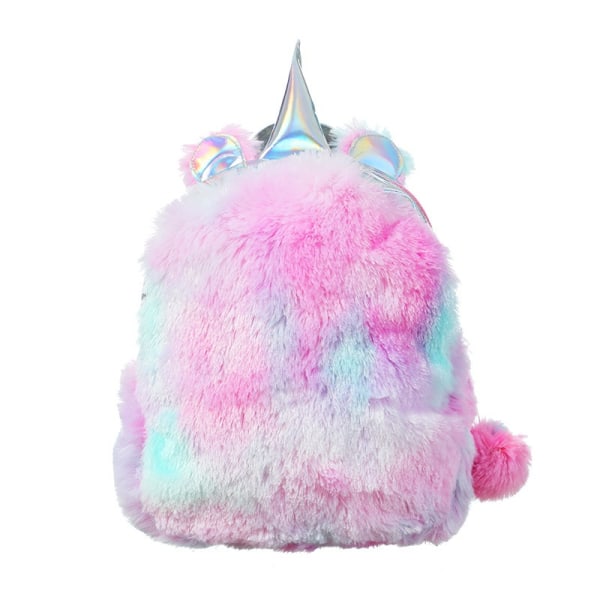 Plush Mini Yksisarvinareppu, Yksisarvinen Lapsi Kindergarten Koululaukut Vauvan Koululaukku Plush Satchel Söpö Pehmeä Rainbow Koululaukku Tytöille Matkalaukku