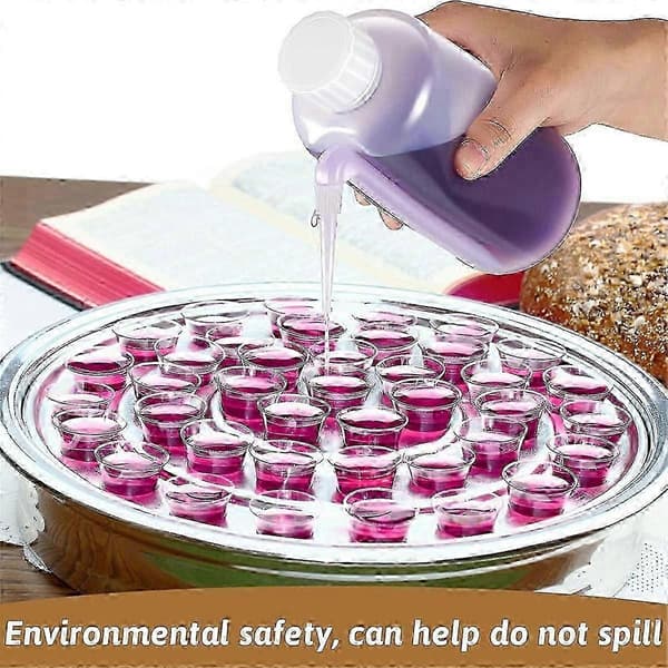 5 Pieces Communion Cup Filler, Drip-Free Squeeze Bottle, Communion Juice Container with Side Spout Churc