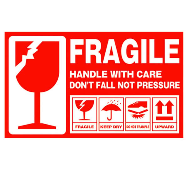 Shipping Labels 300 pcs, (6\" x 3.5\") Large Fragile Handle With