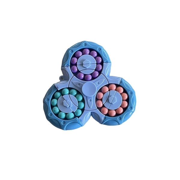Six-sided magic bean puzzle toy for children Blue Blue