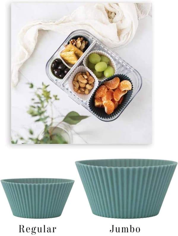 12-pack Återanvändbara Muffinsformar - Premium Silikon, Miljövänlig, B
