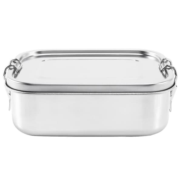 Stainless Steel Lunch Box with Locking Clips and Leak-Proof Design, 800ml Bento Boxes for Lunch
