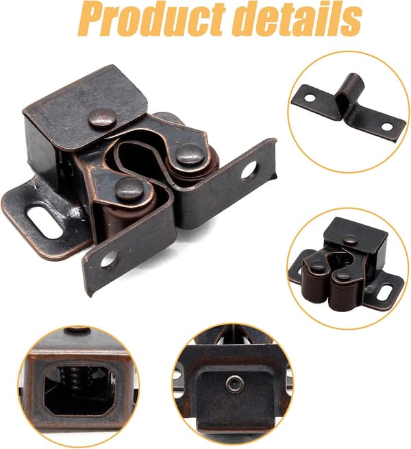 4-pack dubbelrullspärr med spjut, 4-pack brun Brown