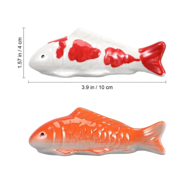 2 Pcs Floating Fish Decoration Decorative Floating Fish Aquarium Underwater Craft Ceramic Fish (Mixed Style)