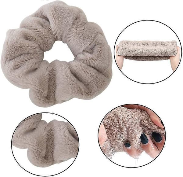 5 stk. Store Tørrende Scrunchies Tykke Bløde Hår Scrunchies Farverige Hår Scrunchie