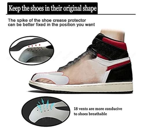 Beskyttelse mod folder - Gåfolder på sneakers - 36-45 - Anti-Crease Vit white