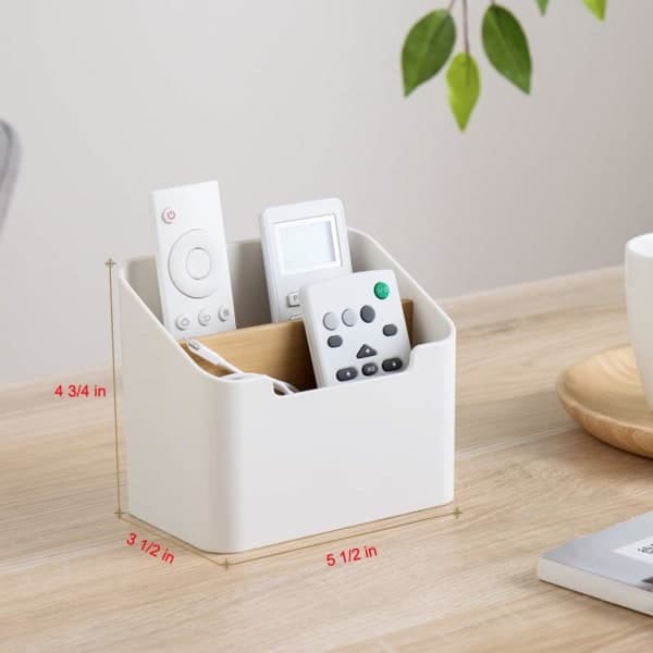 Remote Control Holder Desk Storage Organizer Box Container for Desk, Office Supplies, Home