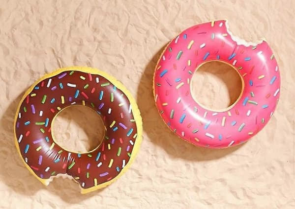 Chokolade Donut Pool Flydere Sommer Tema Oppustelige Badedyr Rør