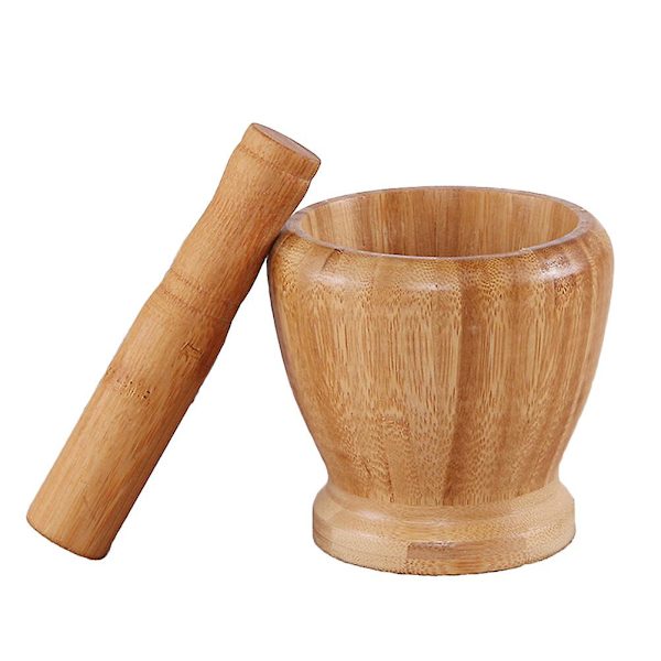 2 stk Nyttig Kjøkken Husholdnings Hvitløk Pugging Pot Sockel Skål Morter Og Støter Sett For Hjem Restaurant (L Størrelse) 9,5 * 9,5 cm 9.5*9.5cm