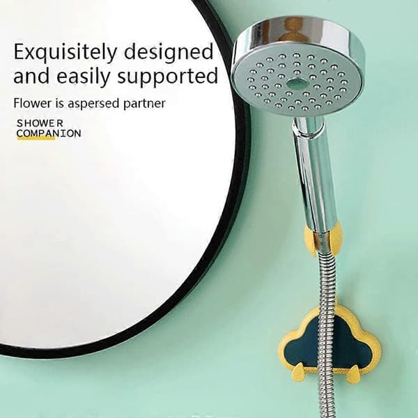 Wall Mounted Shower Holder Removable Wall Mounted Shower Head Holder with Adjustable Angle Shower Head Holder Adjustable Cloud Shaped Bracket [DB]