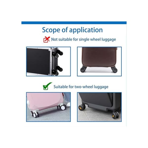 Rubber Protective Cover for Suitcase Wheels, Silent, Trolley Box with Rollers, Silicone Replacement Protective Cover, Universal Wheel Cover