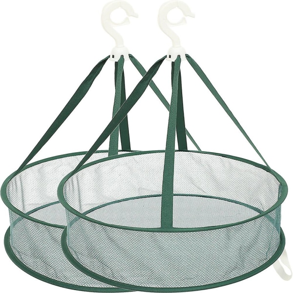 2pcs Foldable Hanging Mesh Dryer Sweater Drying Rack Single-layer Flat Clothes Drying Net45X45X11CM