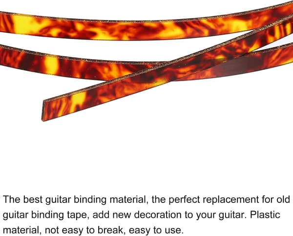 Plastbindningslist 1650x6x1,5 mm Gitarrkantlist för Akustisk Klassisk Brun 2-pack White 50ft 22AWG