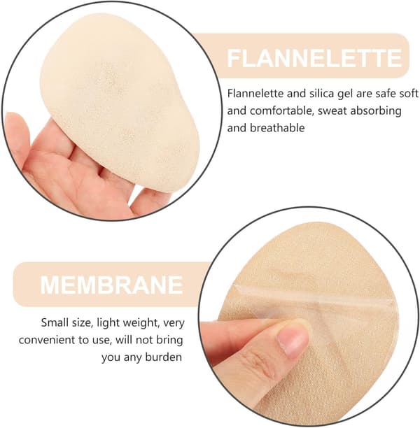 Silikonförfotskuddar 4 par Halkfria Andningsbara Beige