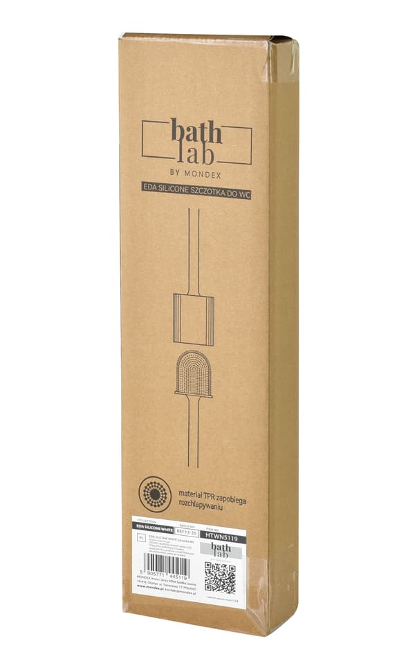 EDA SILICONE Vit WC-harja 10x4x36 cm TPR - Badlab by MONDEX