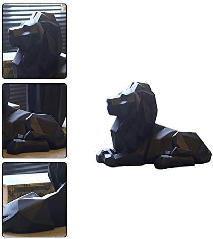 1 st Lejon Skulptur Prydnader, Geometrisk Skulptur Harts Leopard