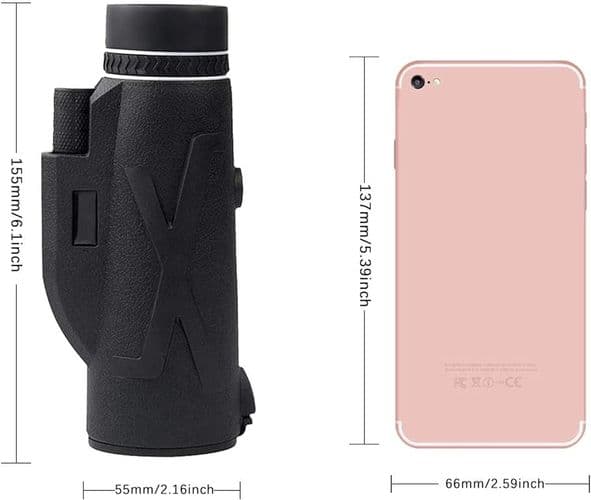Monocular Telescope, 80x100 High-Powered Prism Binoculars, with Smartphone Holder & Tripod
