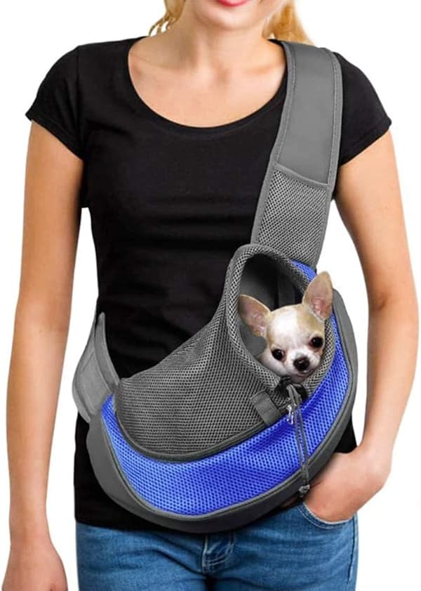 Hundebæresele Pustende Mesh Sling Bag for Hund og Katt Valp