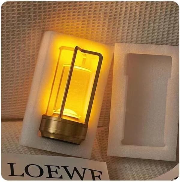 Creative Cross-Border Table Lamp, Luxury Charging Mood Light, Decorative Bedside Lamp, Portable Camping Lamp (Ho)